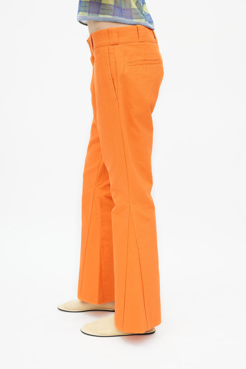 Raf Simons Orange Flared Trouser