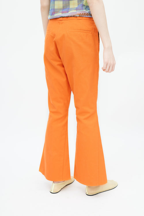 Raf Simons Orange Flared Trouser