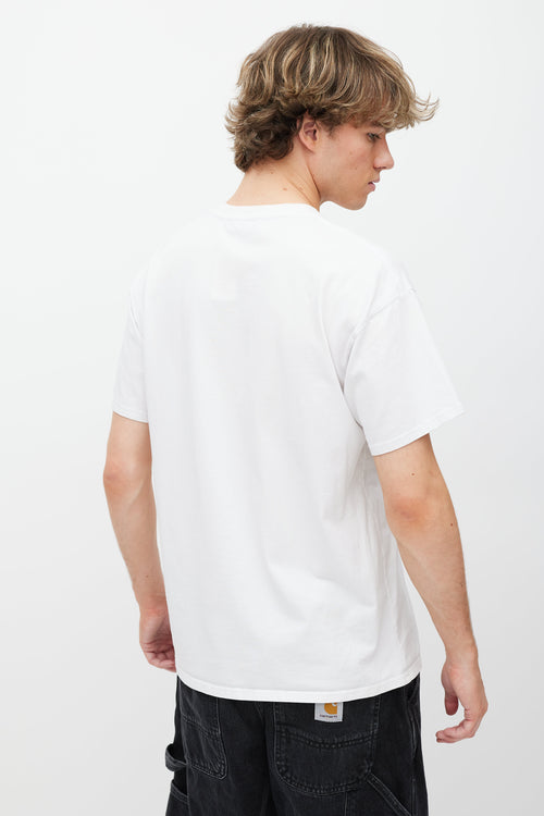 Raf Simons White 
Black Summer Games Printed T-Shirt