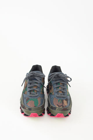 Raf Simons X Adidas Green 
Multi Bounce Camo Sneaker