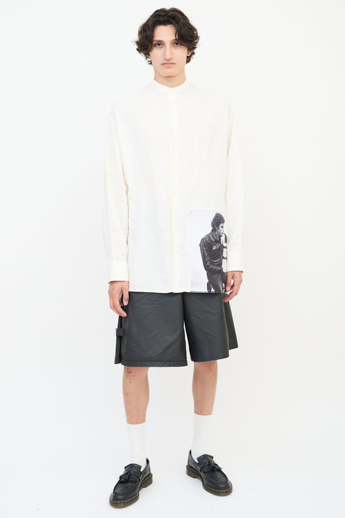 Raf Simons X Robert Mapplethorpe SS 2017 Cream Linen  Graphic Shirt