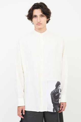 Raf Simons X Robert Mapplethorpe SS 2017 Cream Linen  Graphic Shirt