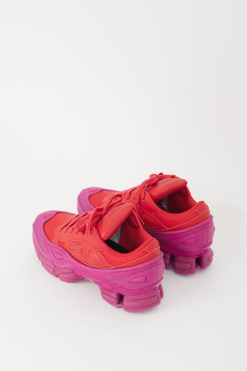 Raf Simons X Adidas Red 
Purple Ozweego Sneaker