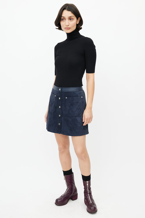 Rag 
Bone Navy Suede Mini Skirt