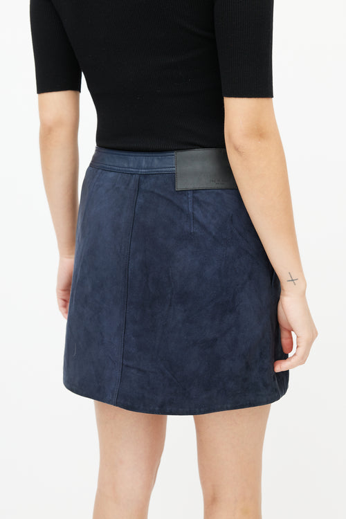 Rag 
Bone Navy Suede Mini Skirt