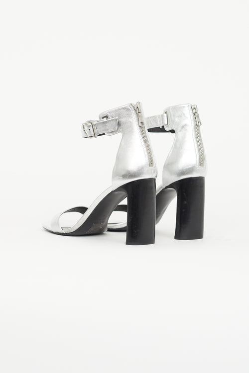 Rag 
Bone Silver Ellis Metallic Heel