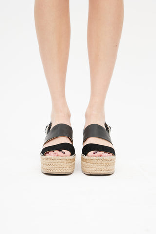 Rag 
Bone Black Edie 75 Platform Espadrille Sandal