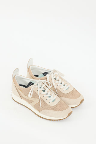 Rag 
Bone Beige 
Green Mesh Retro Sneaker