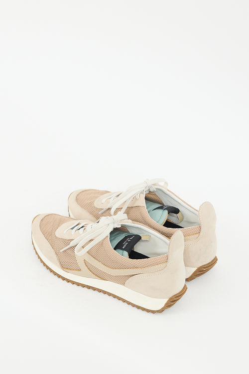 Rag 
Bone Beige 
Green Mesh Retro Sneaker