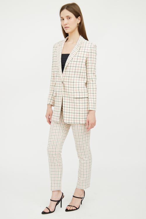 White 
Multi Check Wool Blend Suit Rag 
Bone