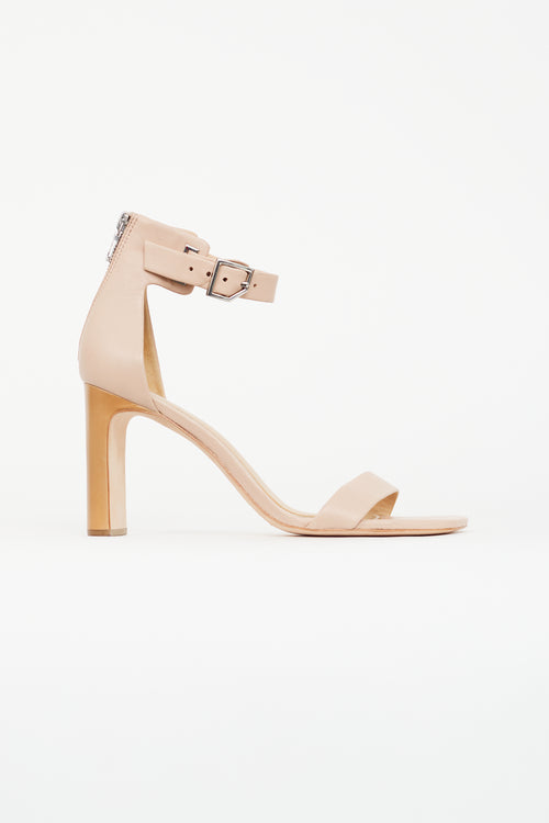 Rag 
Bone Beige Ellis Open Toe Heeled Sandal