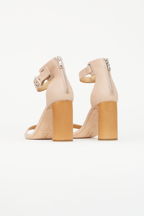 Rag 
Bone Beige Ellis Open Toe Heeled Sandal