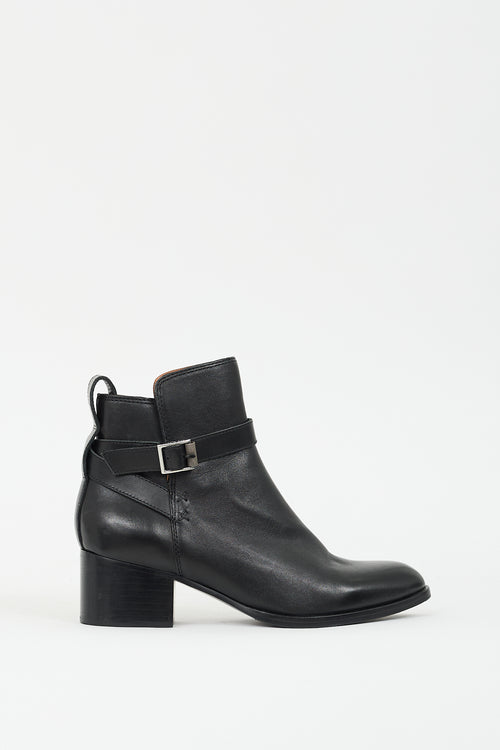 Rag 
Bone Black Leather Buckled Boot