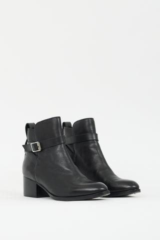 Rag 
Bone Black Leather Buckled Boot