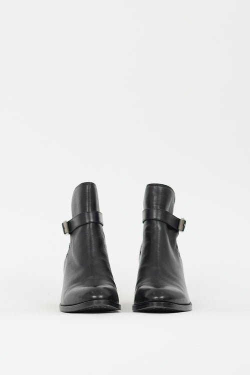 Rag 
Bone Black Leather Buckled Boot