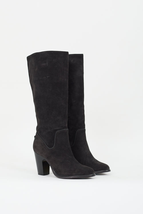 Rag 
Bone Black Suede Heeled Boot