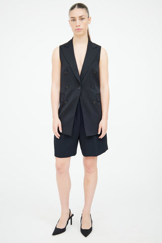 Rag 
Bone Black Double Breasted Sleeveless Vest