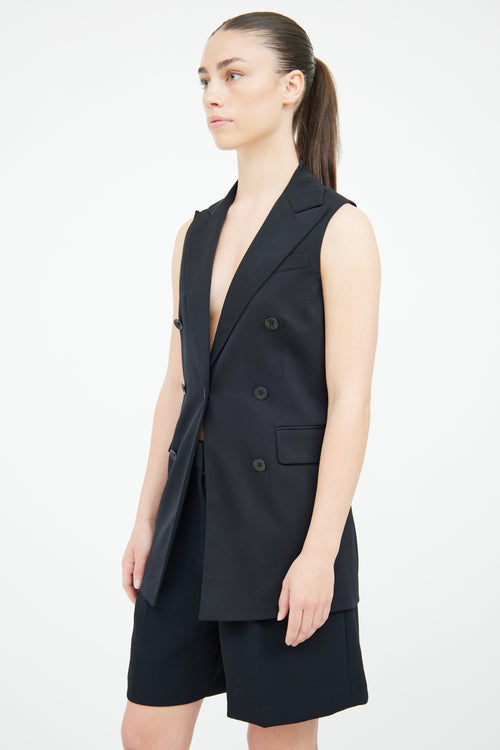 Rag 
Bone Black Double Breasted Sleeveless Vest