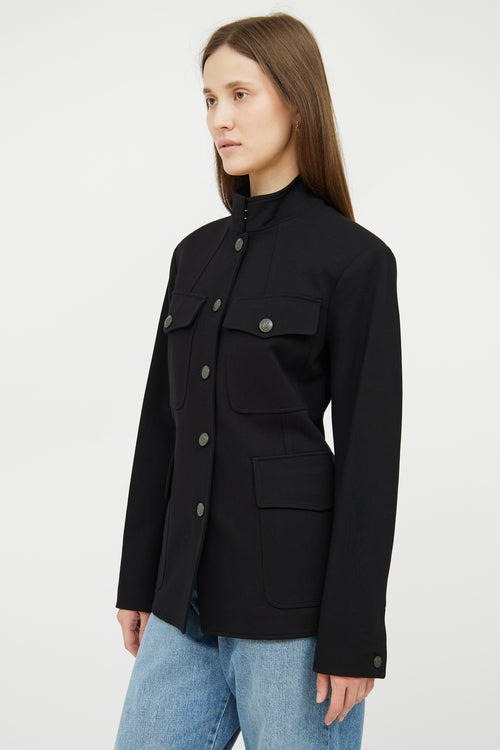 Black Stand Collar Military Jacket Rag 
Bone