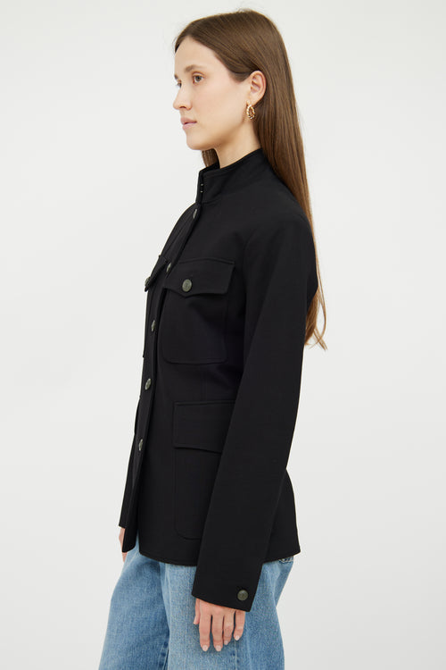 Black Stand Collar Military Jacket Rag 
Bone