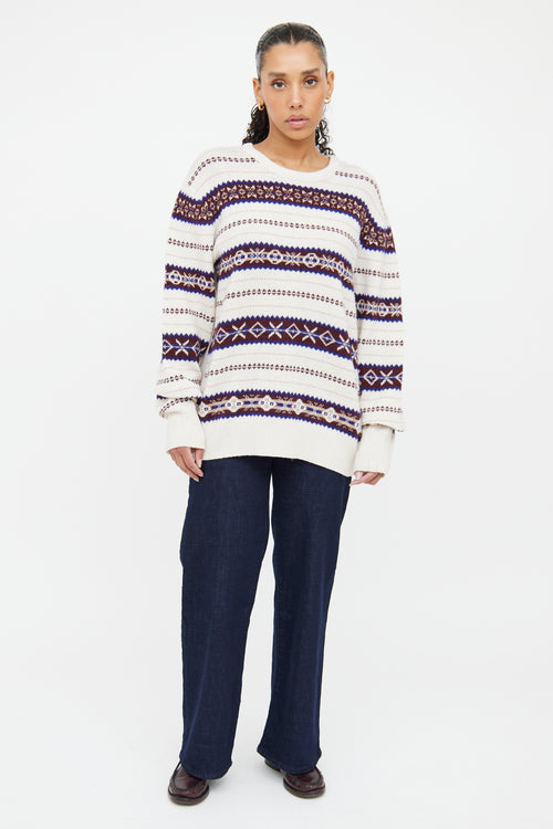 Rag 
Bone Cream 
Multicolour Knit Sweater