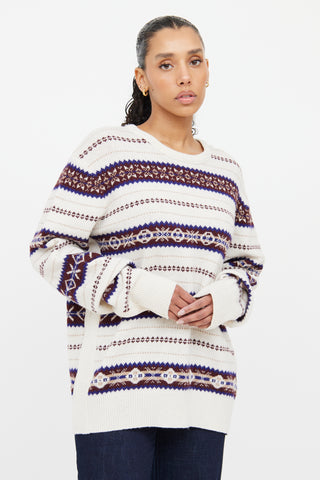 Rag 
Bone Cream 
Multicolour Knit Sweater