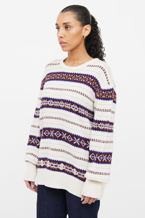 Rag 
Bone Cream 
Multicolour Knit Sweater