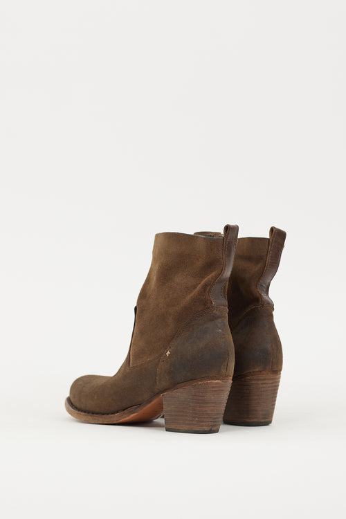 Rag 
Bone Brown Suede Ankle Boot