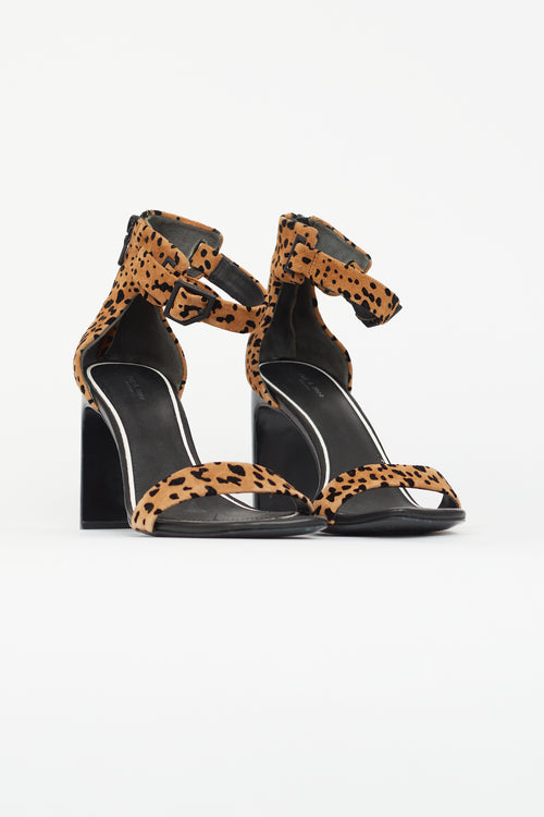 Rag 
Bone Brown 
Black Print Ellis Heeled Sandal