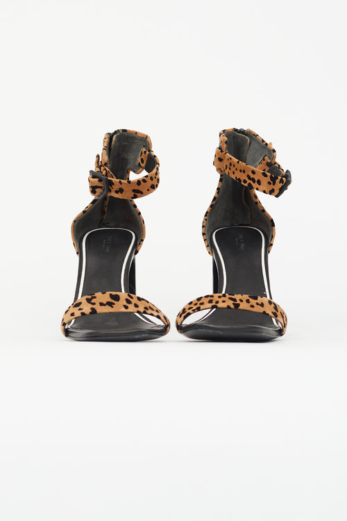 Rag 
Bone Brown 
Black Print Ellis Heeled Sandal