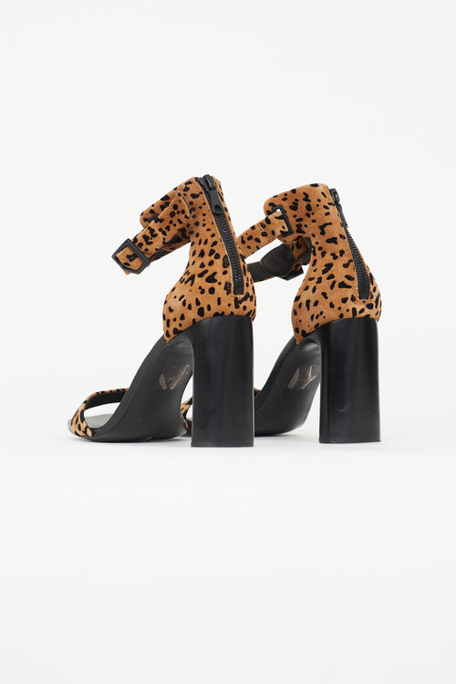 Rag 
Bone Brown 
Black Print Ellis Heeled Sandal