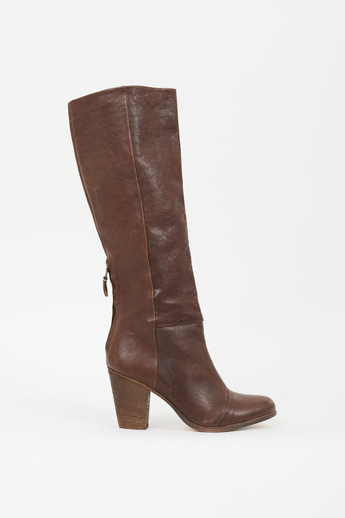 Rag 
Bone Brown Leather Knee High Boot