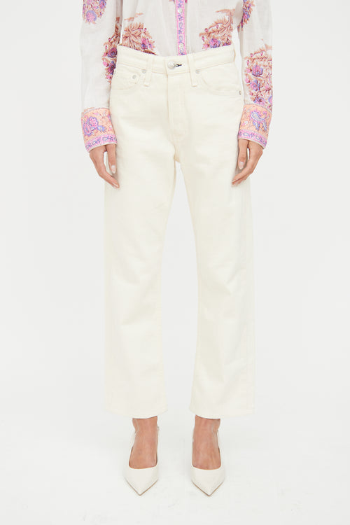 Rag 
Bone Cream Maya Straight Leg Jean