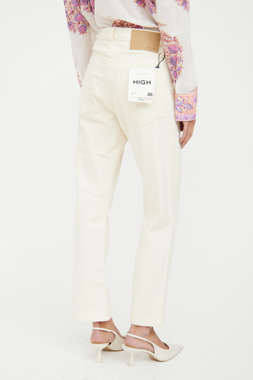 Rag 
Bone Cream Maya Straight Leg Jean