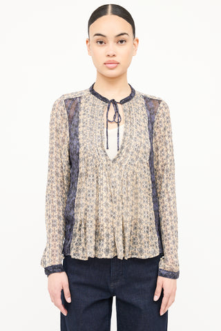 Rag 
Bone Sparkle Pattern Blouse