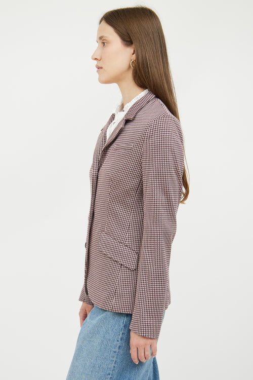 Pink 
Burgundy Houndstooth Blazer Rag 
Bone