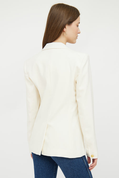 White Wool Blend Double Breasted Blazer Rag 
Bone