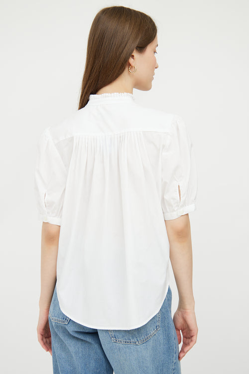 White Ruffled Cotton Blouse Rag 
Bone