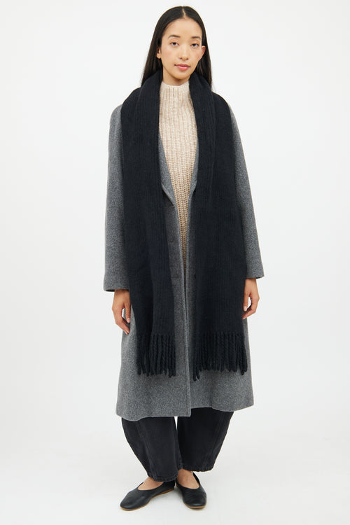 Rag 
Bone Black Wool Scarf