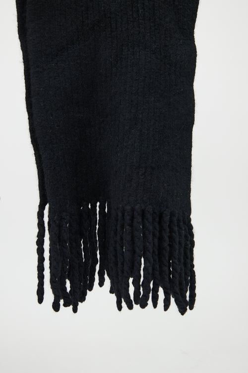 Rag 
Bone Black Wool Scarf