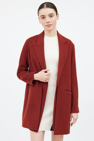 Rag 
Bone Red Wool Layered Convertible Coat