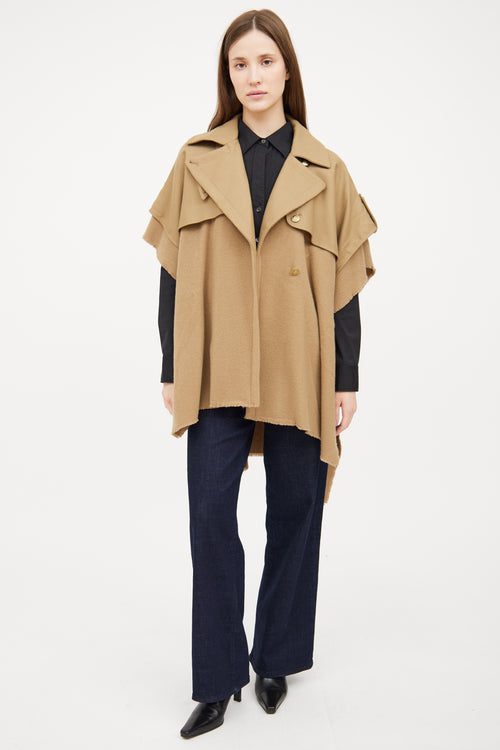 Rag 
Bone Beige Wool Trench Poncho