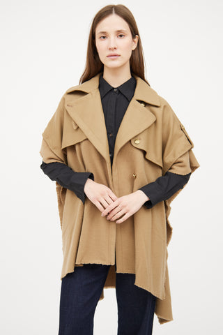 Rag 
Bone Beige Wool Trench Poncho