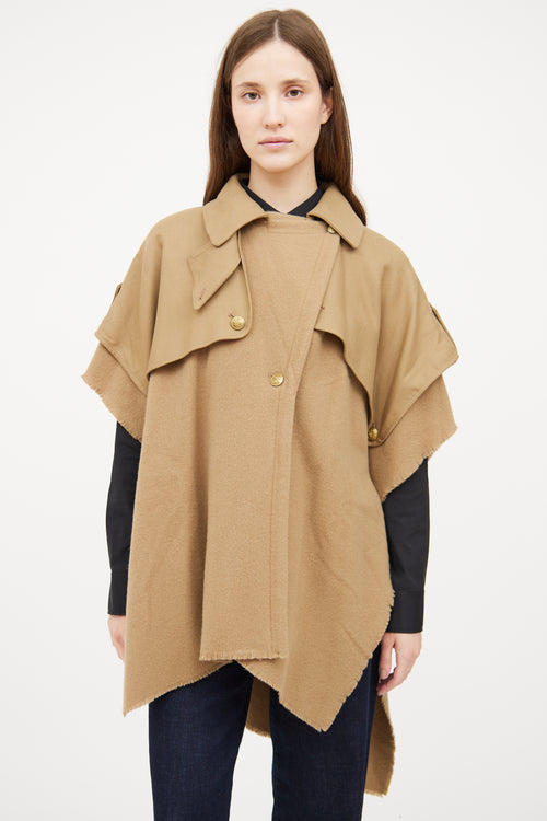 Rag 
Bone Beige Wool Trench Poncho