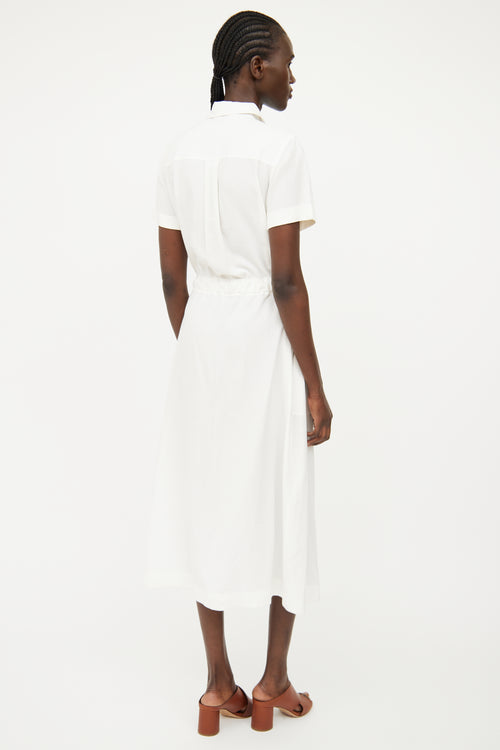 Rag 
Bone Cream Button Short Sleeve Dress