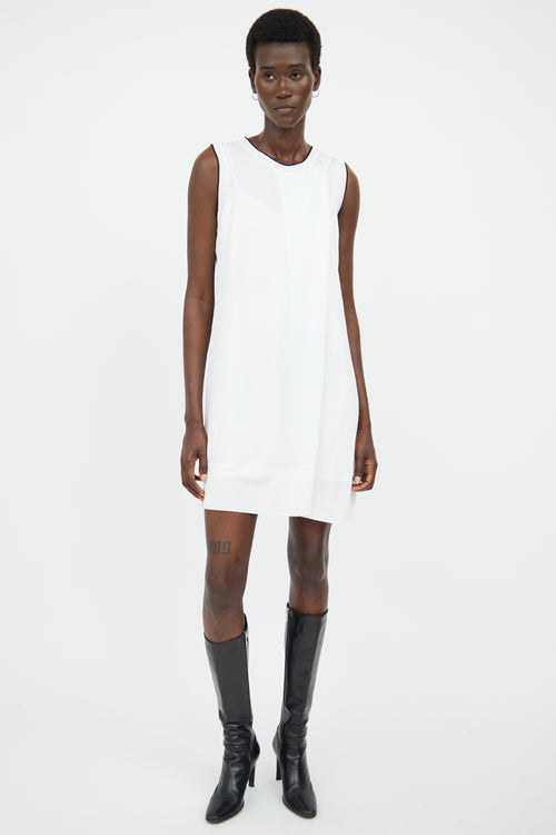 Rag 
Bone White 
Black Folded Dress