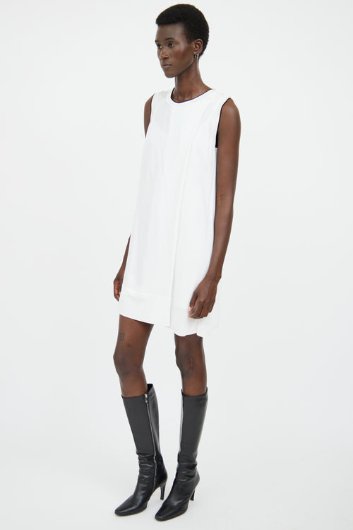 Rag 
Bone White 
Black Folded Dress