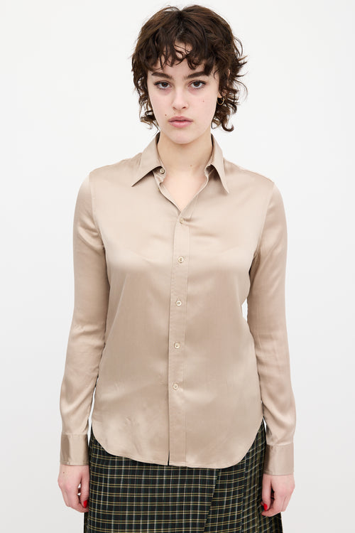 Ralph Lauren Beige Silk Shirt