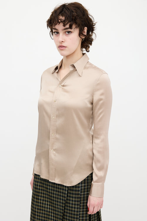 Ralph Lauren Beige Silk Shirt