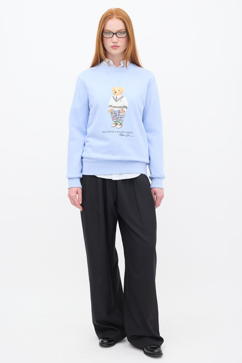 Ralph Lauren Polo Light Blue 
Multicolour Graphic Crewneck